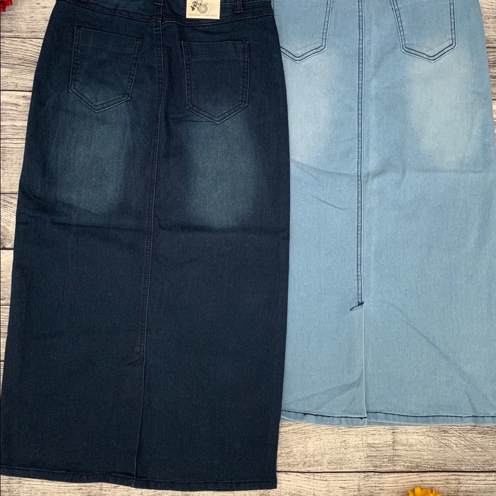 Long jean skirt!